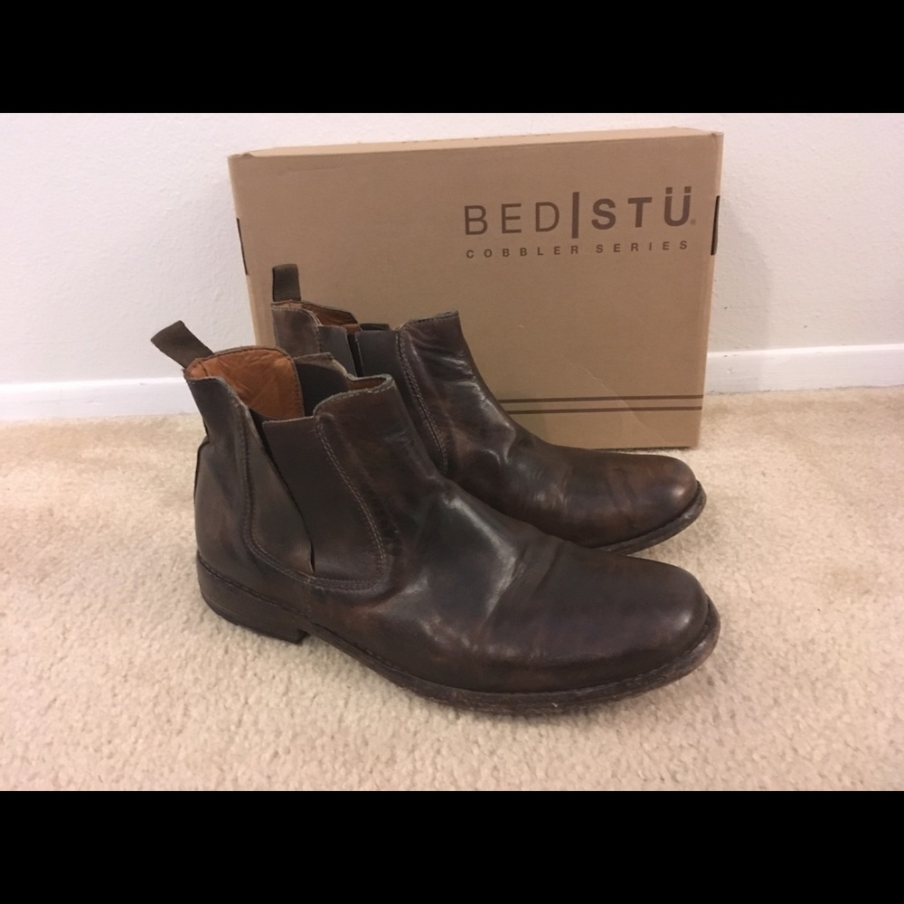 BedStu Taurus Chelsea Boots Teak Rustic Size 10